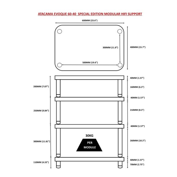 Atacama EVOQUE ECO 60/40 Special Edition – Hi-Fi-Rack – dunkler Bambus – Auslaufmodell – Bild 2