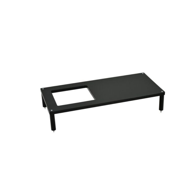 Atacama APOLLO – STORM 10 – Premium Black Edition – Hi-Fi-Rack – 185 mm Ebene mit Vinylaufbewahrung – Schwarz – Bild 2