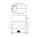 Atacama APOLLO – STORM 10 – Premium Black Edition – Hi-Fi-Rack – 135 mm Ebene mit Vinylaufbewahrung – Schwarz – Bild 3