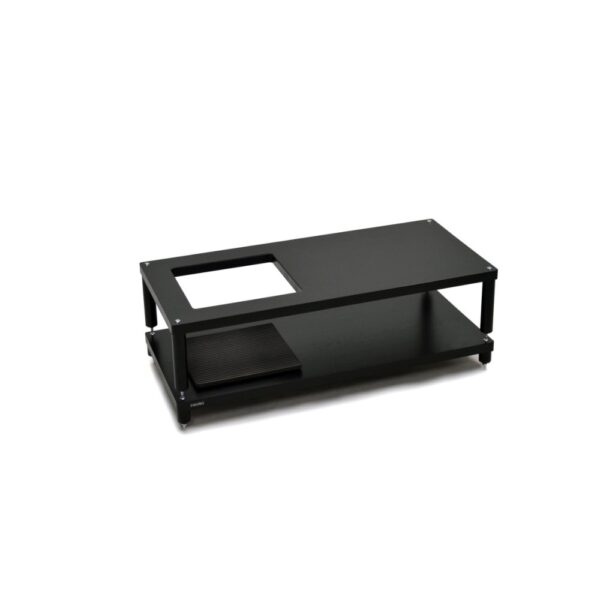 Atacama APOLLO – STORM 10 – Premium Black Edition – Hi-Fi-Rack – 135 mm Ebene mit Vinylaufbewahrung – Schwarz – Bild 5