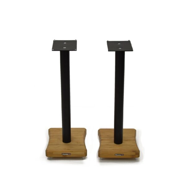 Atacama Moseco 6.1 – Lautsprecherständer – 660 mm – schwarz & Bodenplatte dunkler Bambus – Bild 2