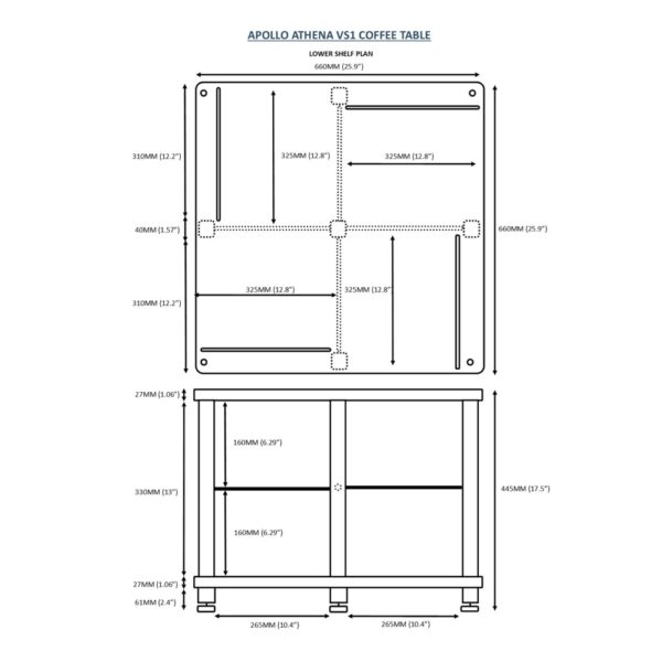 Atacama Apollo - Athena VS1 – Kaffee Tisch – Dunkle Eiche – Bild 2