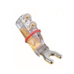 WBT-0661 CU - Nextgen Kabelschuh - 6mm Gabel - reines Kupfer - 4 Stück (2x rot, 2x weiss) – Bild 5