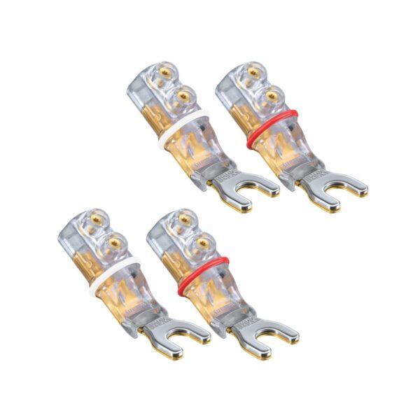 WBT-0661 CU - Nextgen kabelsko - 6 mm gaffel - rent kobber - 4 stk. (2x rød, 2x hvid) - Billede 2