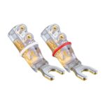 WBT-0661 CU - Nextgen Kabelschuh - 6mm Gabel - reines Kupfer - 4 Stück (2x rot, 2x weiss) – Bild 4