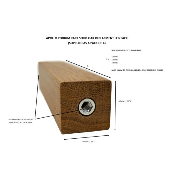 Atacama APOLLO – PODIUM – Bein-Ersatzpaket – 250 mm – Bild 5
