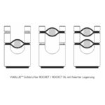 ViaBlue Rocket XL kabelløfter / Cable Lifter 50611 - Sølv - 2 stk. - Billede 2