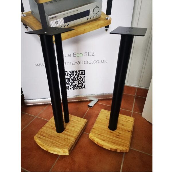 Atacama Moseco 6 – Lautsprecherständer – 615 mm – schwarz & Bodenplatte heller Bambus - Aussteller – Bild 4