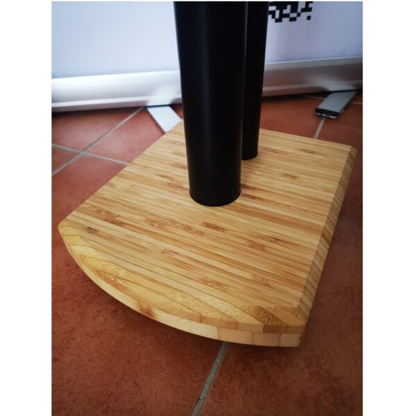 Atacama Moseco 6 – Lautsprecherständer – 615 mm – schwarz & Bodenplatte heller Bambus - Aussteller – Bild 8