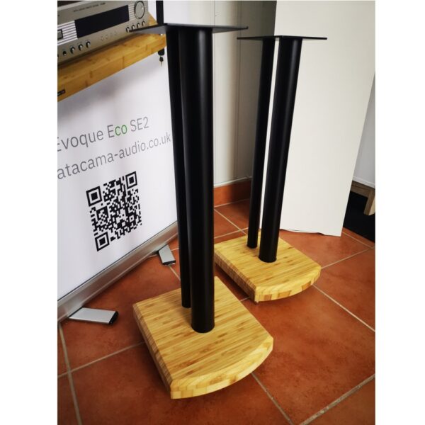 Atacama Moseco 6 – Lautsprecherständer – 615 mm – schwarz & Bodenplatte heller Bambus - Aussteller – Bild 3