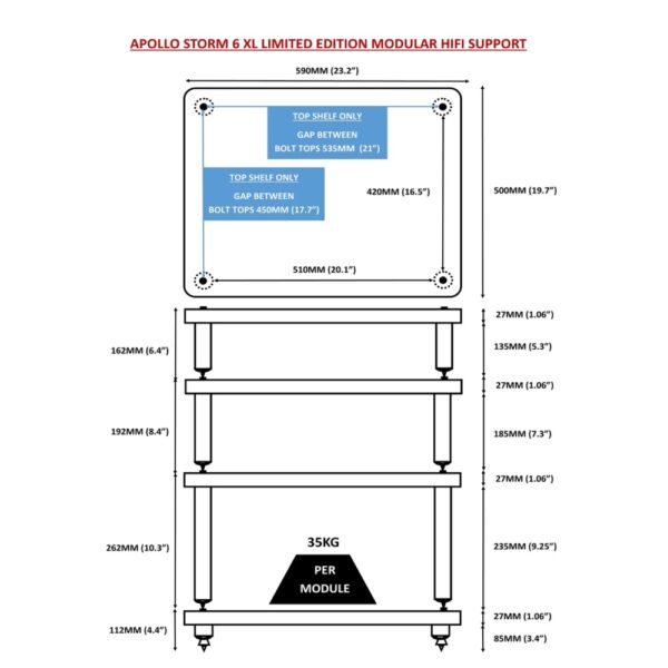 Atacama APOLLO - Storm 6 XL Limited Edition - Hi-Fi - Rack - Sapelli Mahogany - Exhibitor - Image 2