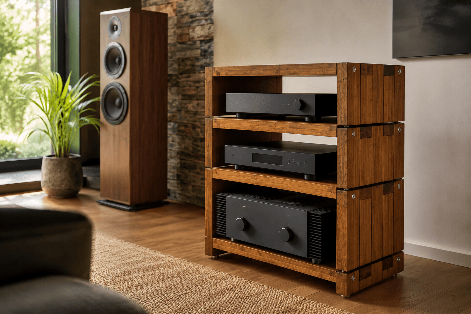 HiFi Rack für schwere Verstärker